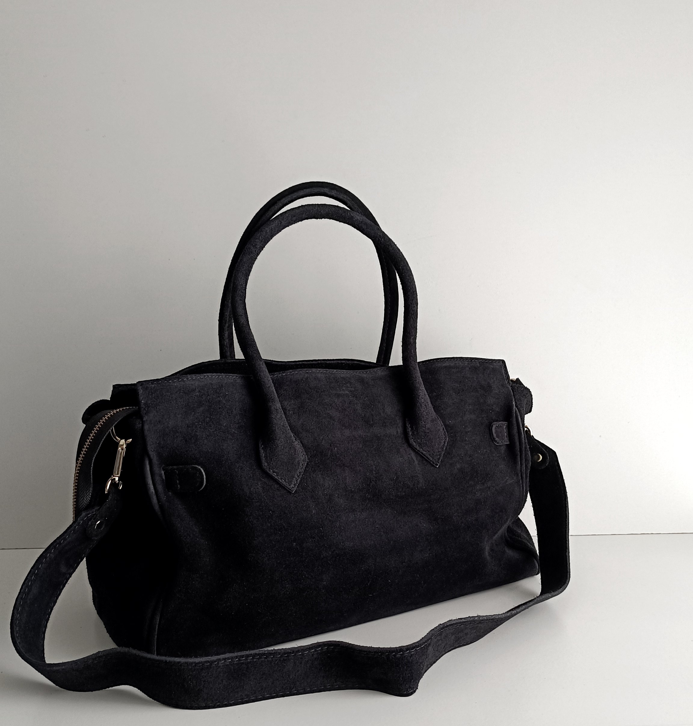 Torebka HERLiN zamsz black - obrazek 6