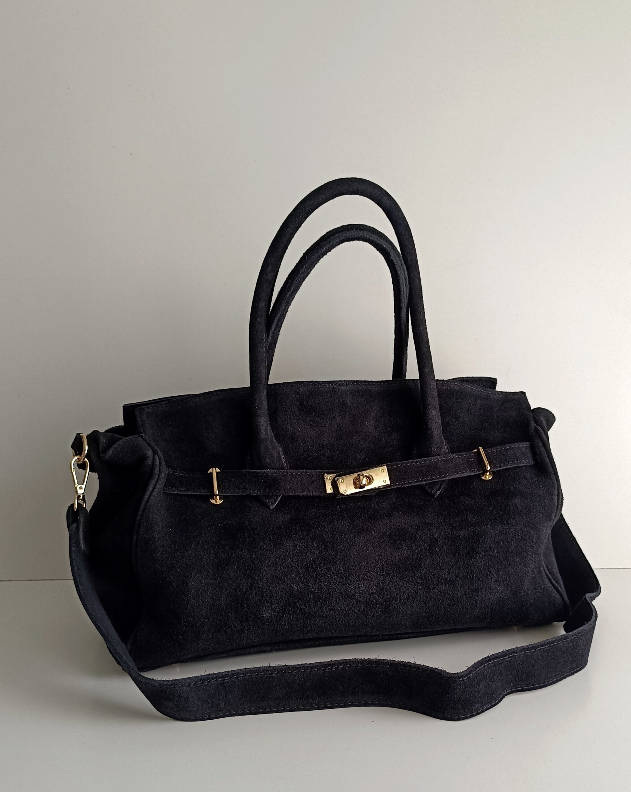 Torebka HERLiN zamsz black - obrazek 5