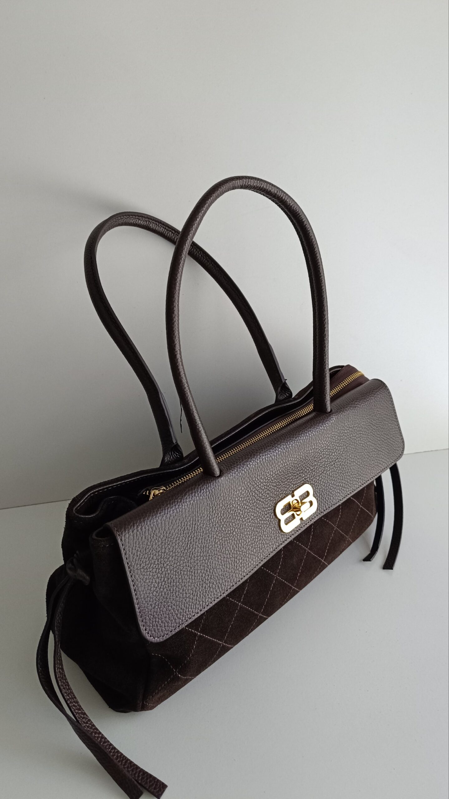 Torebka Charlotte zamsz espresso - obrazek 2