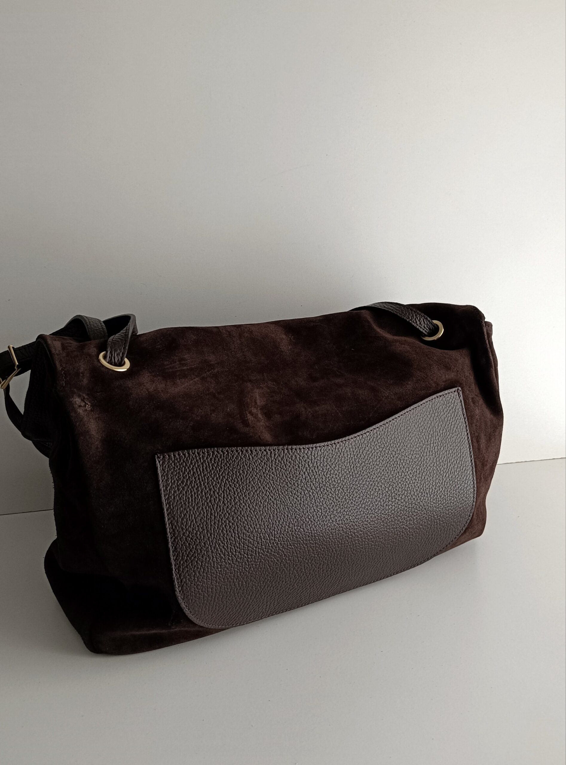 Torebka shopperka Chelsea zamsz espresso - obrazek 3