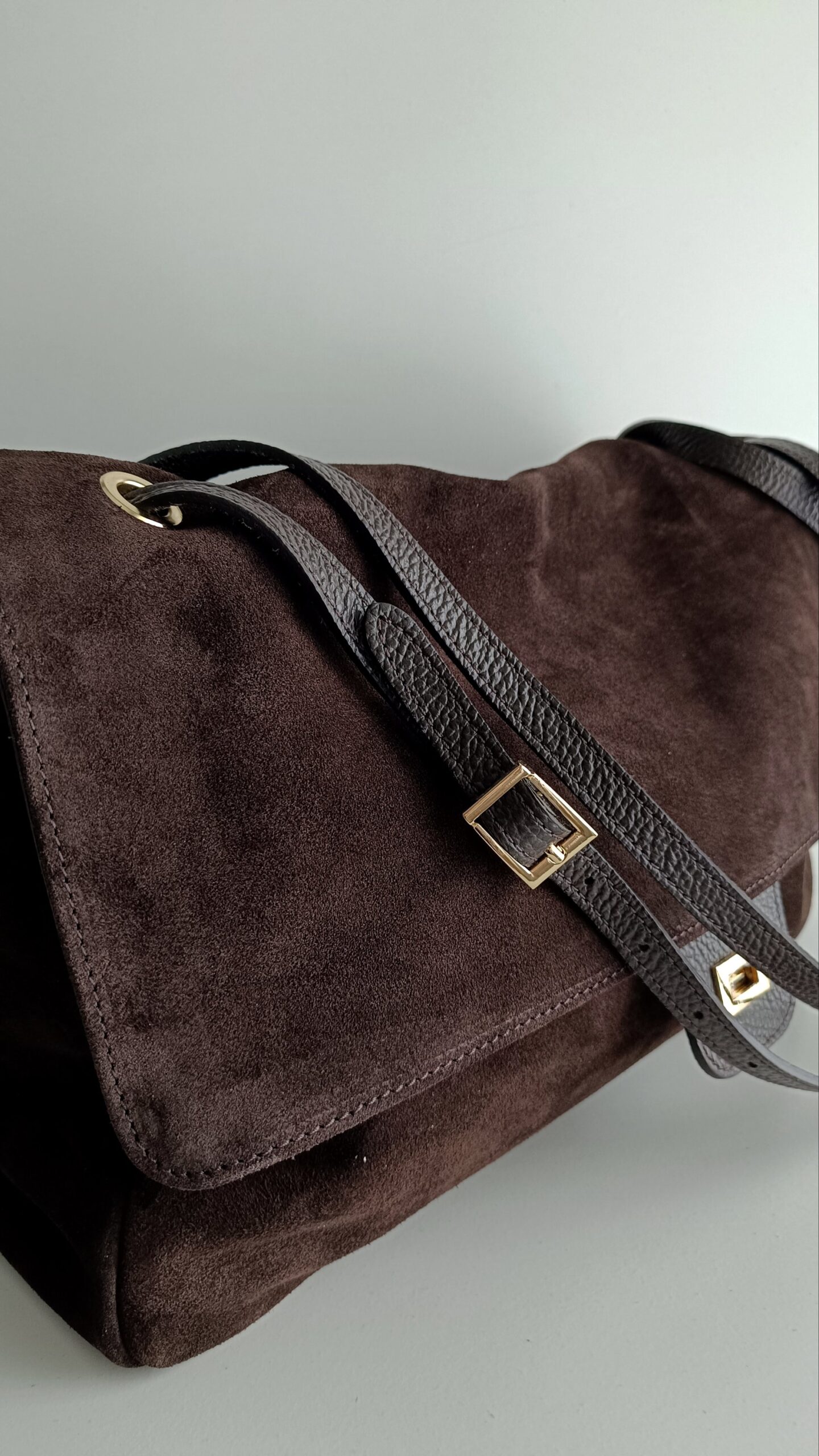 Torebka shopperka Chelsea zamsz espresso - obrazek 5