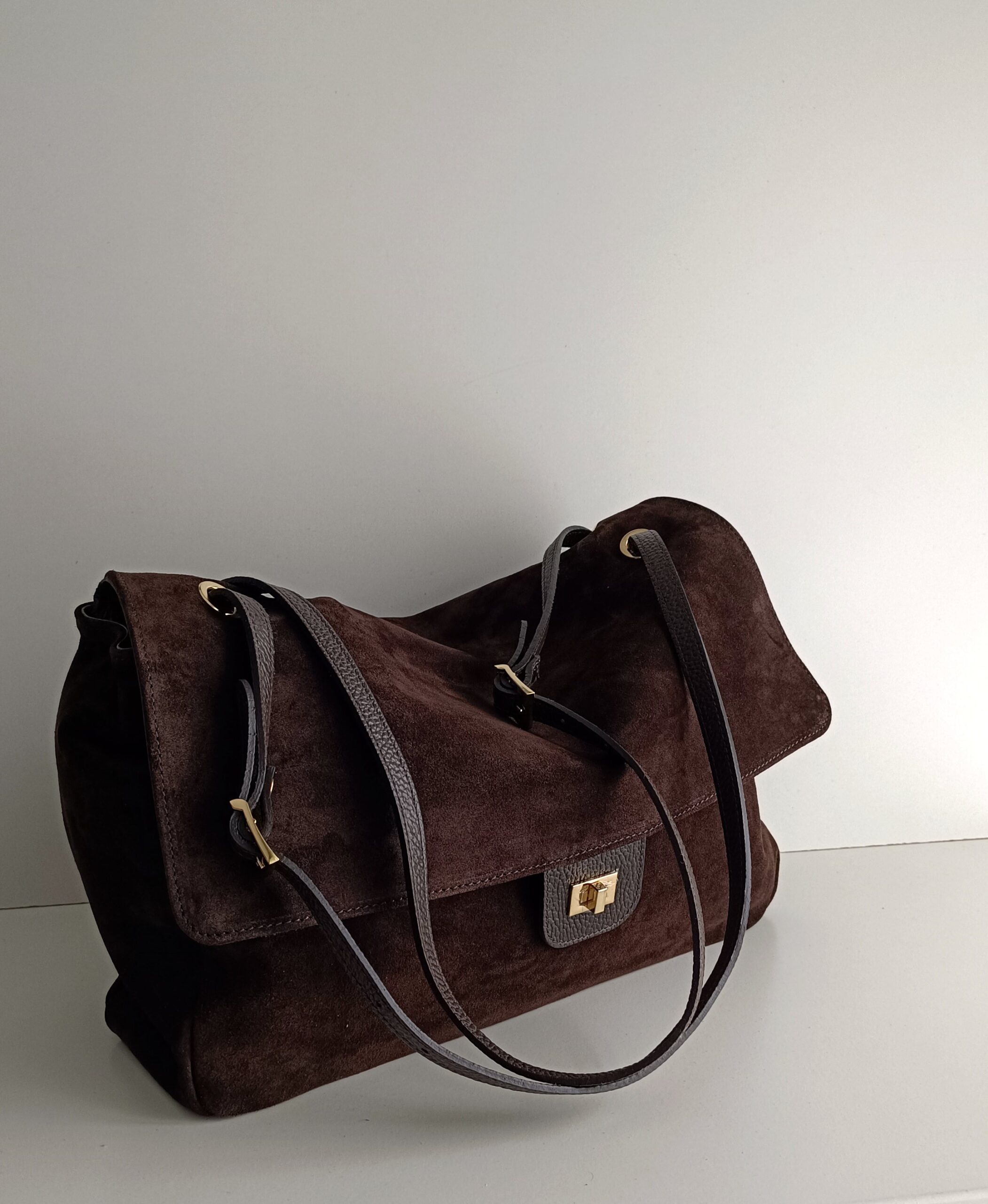 Torebka shopperka Chelsea zamsz espresso - obrazek 4