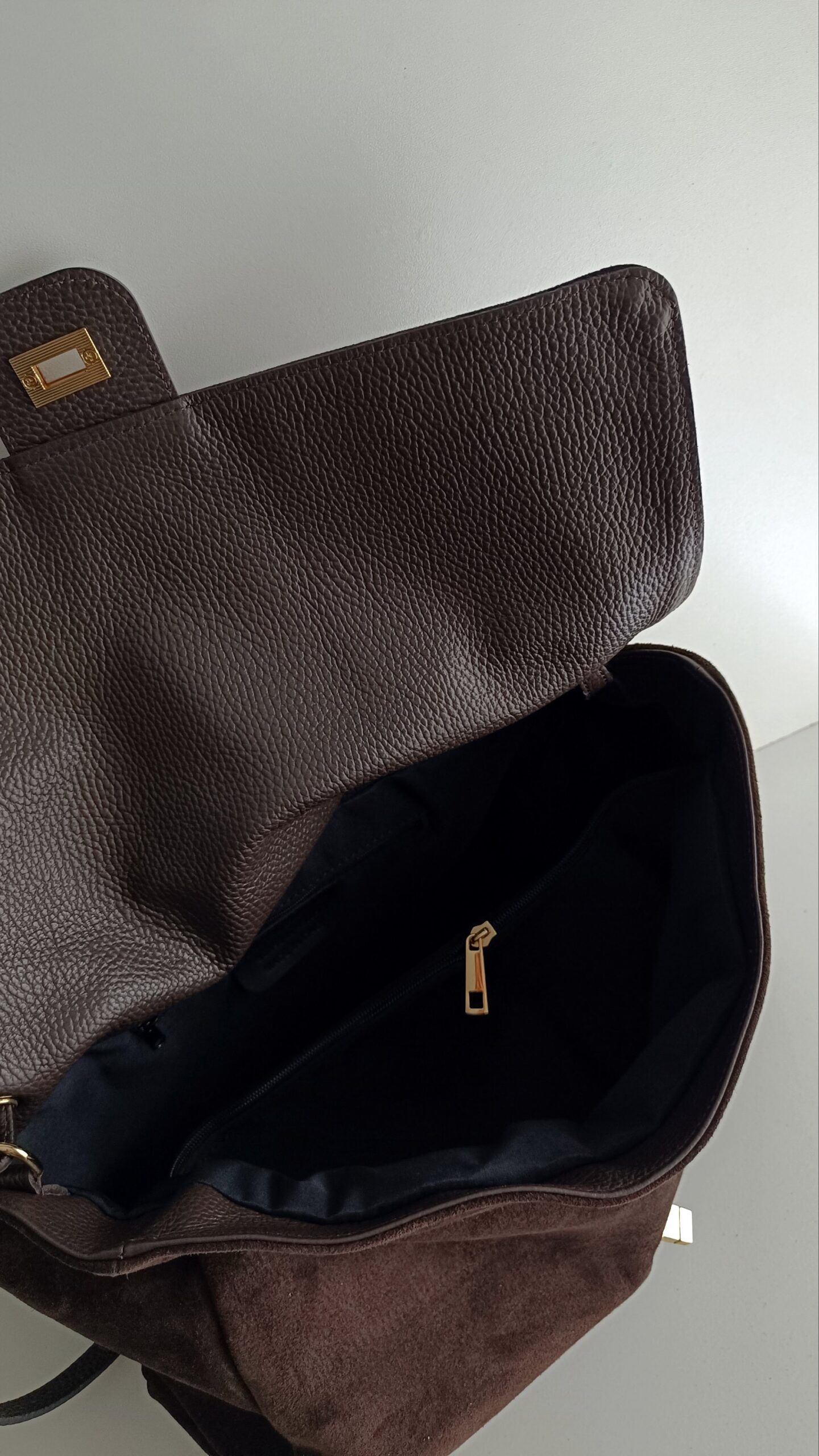 Torebka shopperka Chelsea zamsz espresso - obrazek 6
